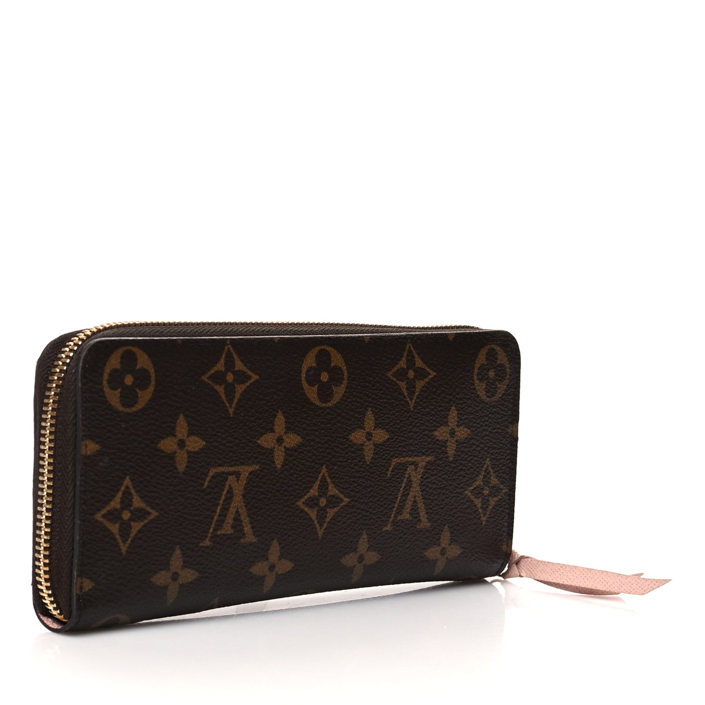 Monogram Clemence Wallet Rose Ballerine