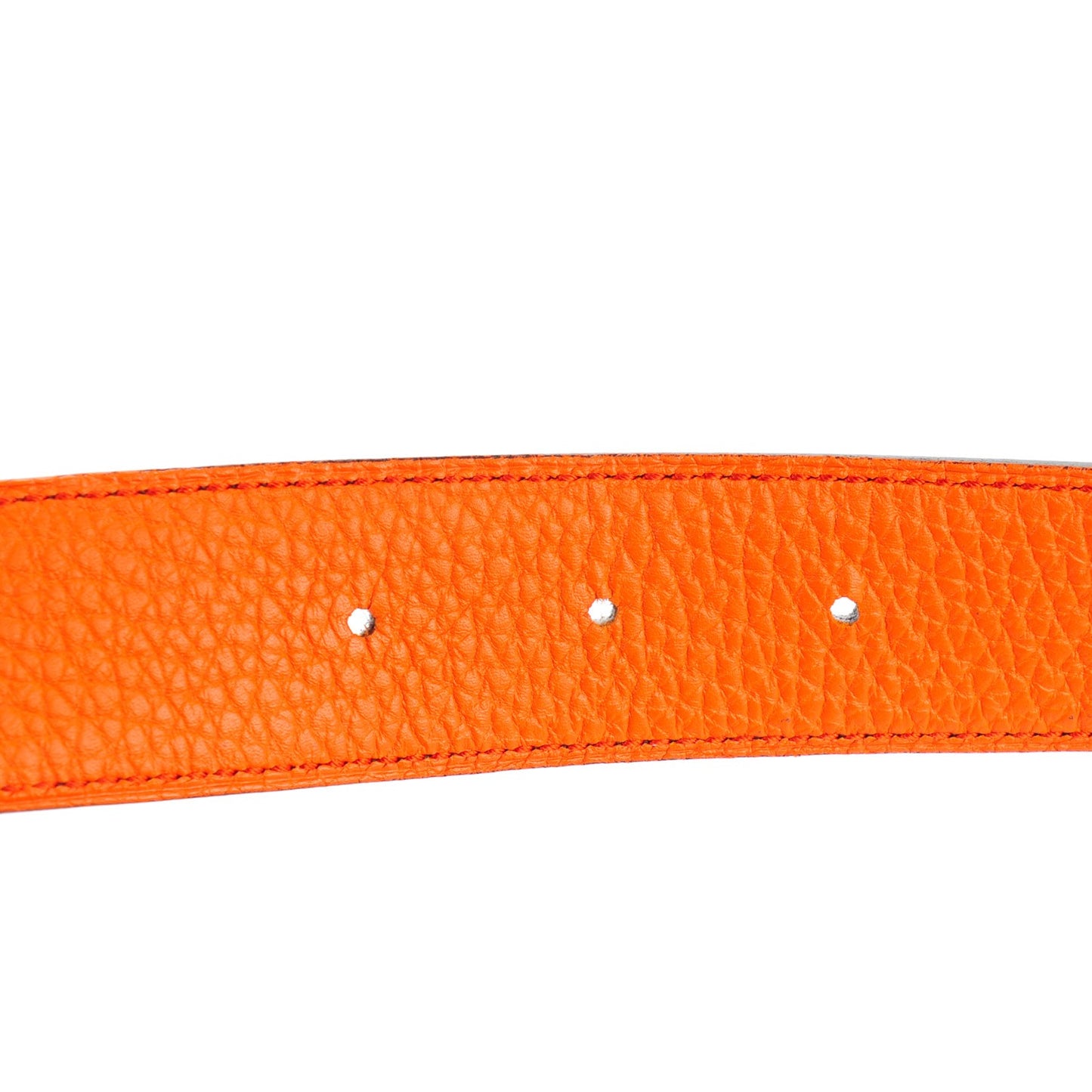Togo Box 32mm H Belt 80 Orange Chocolate