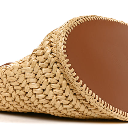 Bottega Veneta Raffia Calfskin Medium Arco Natural Wood 8 of 9
