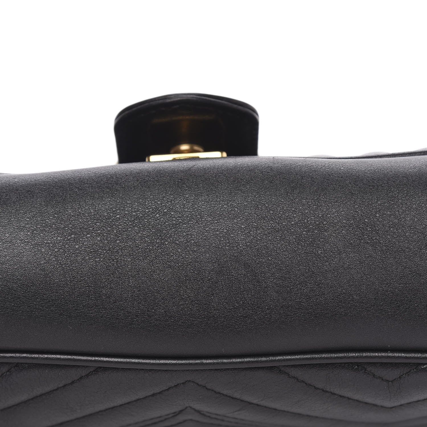 Gucci Calfskin Matelasse Small GG Marmont Shoulder Bag Black 10 of 15