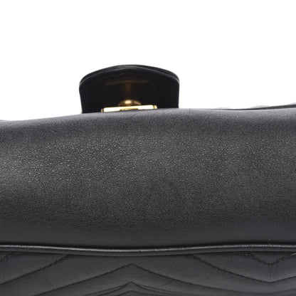 Gucci Calfskin Matelasse Small GG Marmont Shoulder Bag Black 10 of 15
