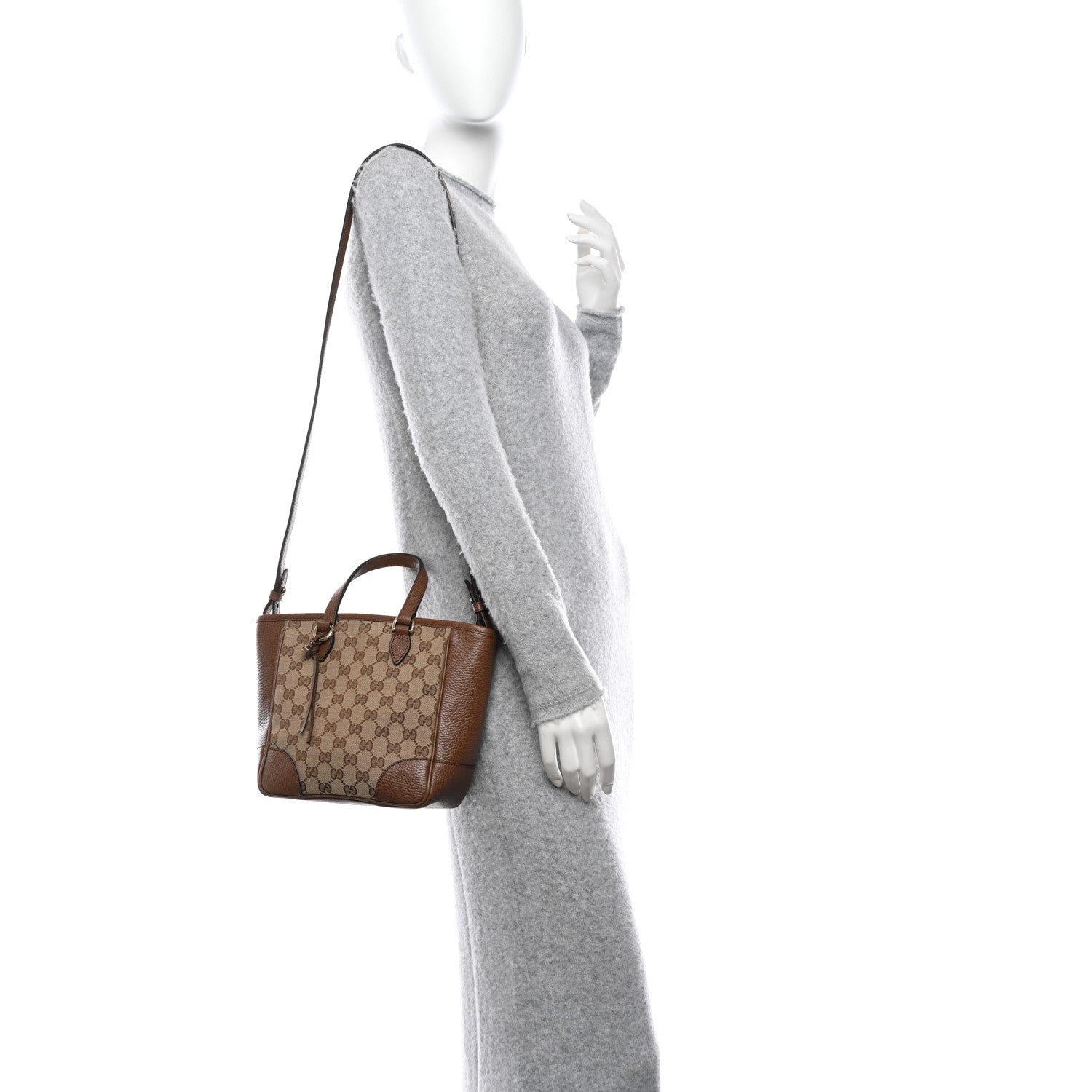 Gucci Monogram Small Bree Tote Beige Tabacco 2 of 10