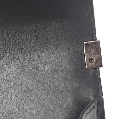 Chanel Lambskin Quilted Medium Boy Flap Dark Grey 9 of 14