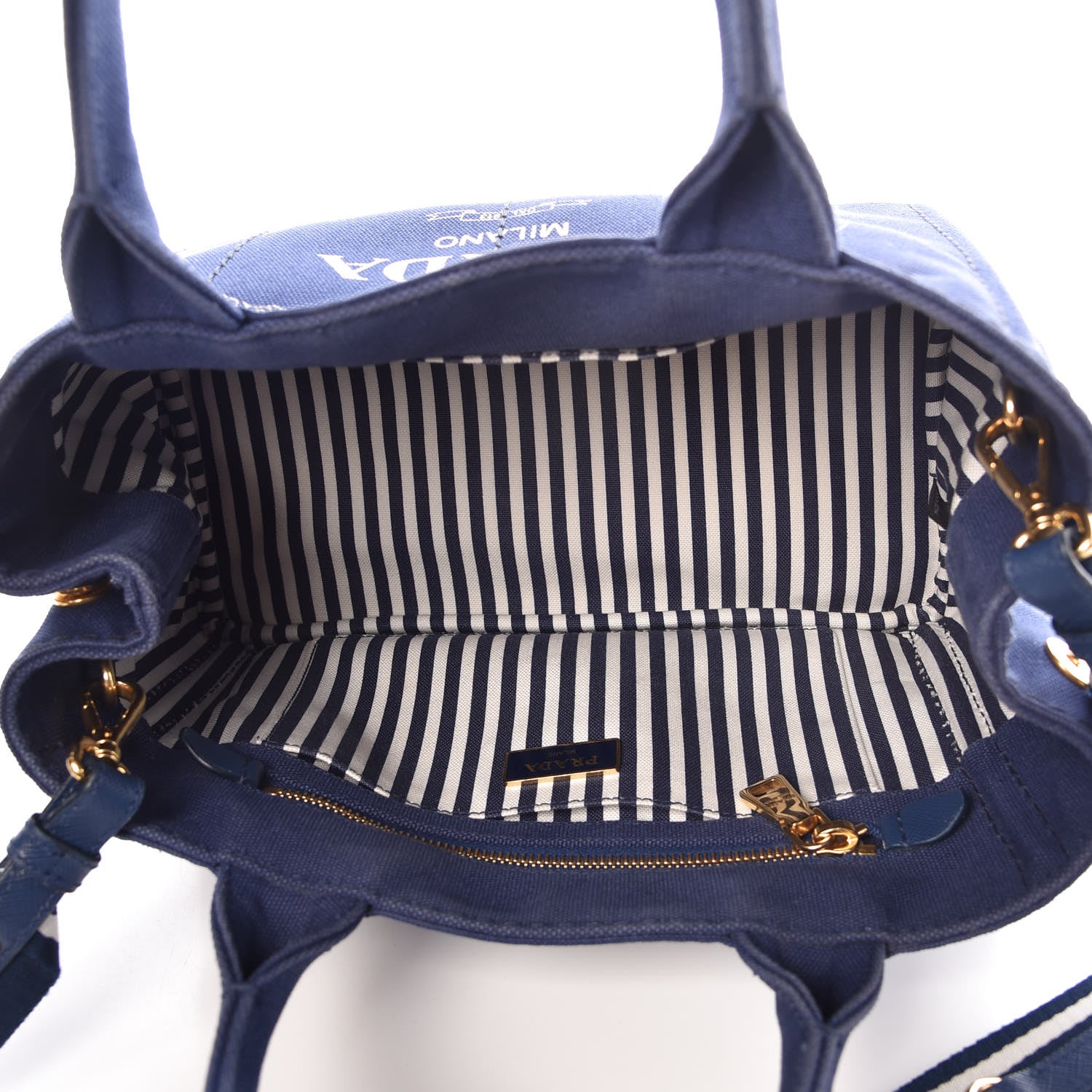 Prada Canapa Small Logo Tote Bleuette 5 of 14