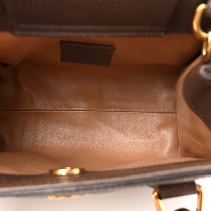 Gucci Monogram Jumbo GG Textured Dollar Calfskin Mini Diana Tote Bag Camel Ebony New Acero 5 of 14