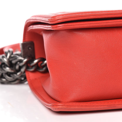 Chanel Calfskin Double Stitch Medium Boy Flap Red 8 of 12