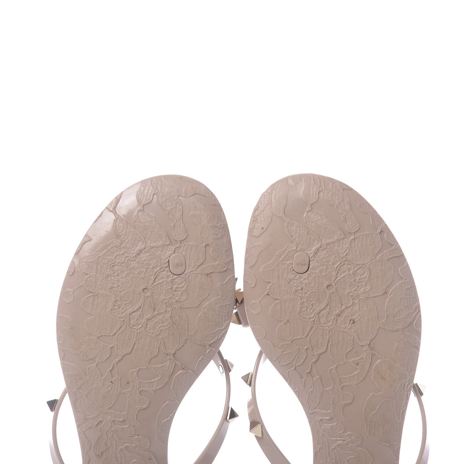 Valentino Garavani PVC Jelly Rockstud Bow Thong Sandals 39 Poudre 8 of 10