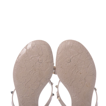 Valentino Garavani PVC Jelly Rockstud Bow Thong Sandals 39 Poudre 8 of 10