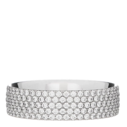 Tiffany 18K White Gold Diamond Metro Five-Row Ring 53 6.5 1 of 5