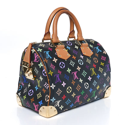 Louis Vuitton Monogram Multicolor Speedy 30 Black 3 of 9