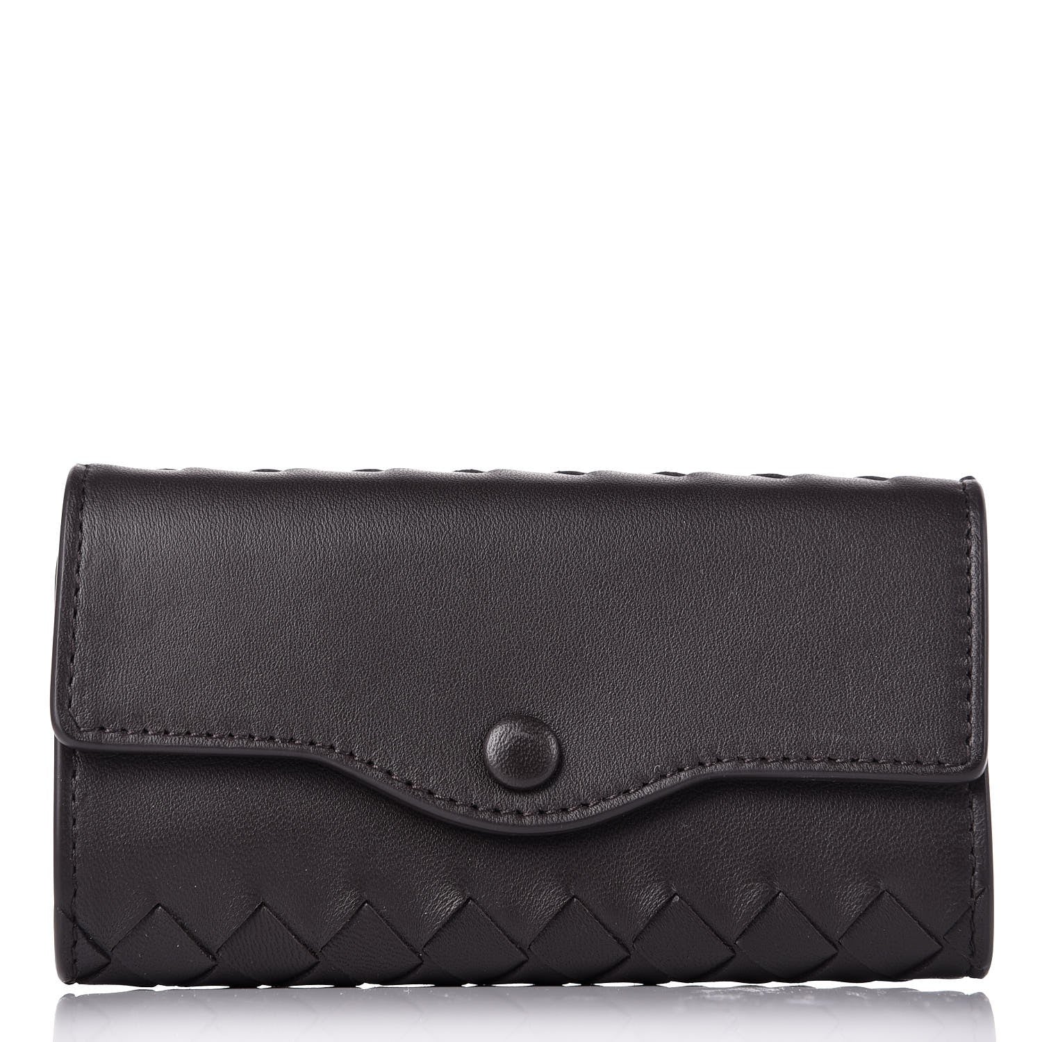 Bottega Veneta Nappa Intrecciato 6 Key Holder Espresso 1 of 7