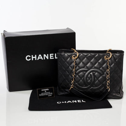 Chanel Caviar Grand Shopping Tote GST Black 9 of 9
