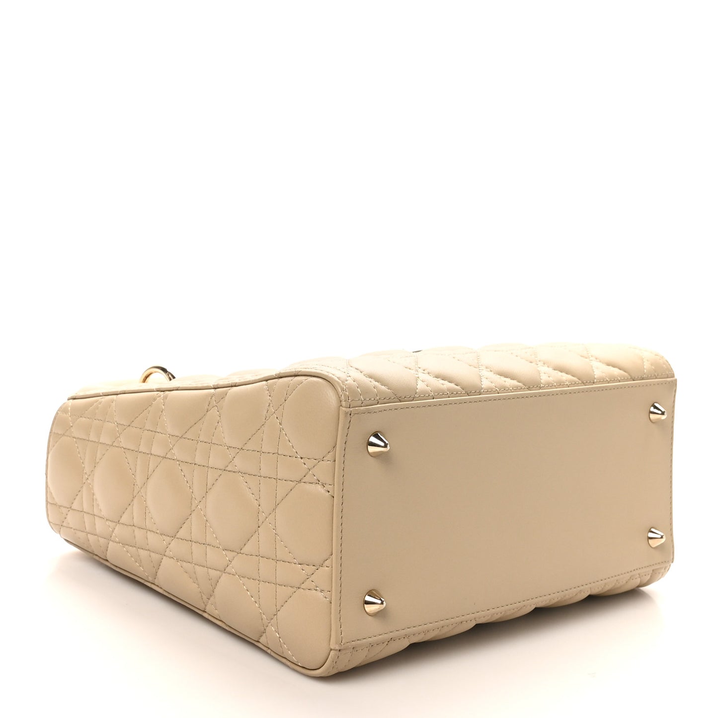 Lambskin Cannage Medium Lady Dior Sand