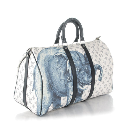 Louis Vuitton Savane Monogram Elephant Chapman Keepall Bandouliere 45 Dune 2 of 7