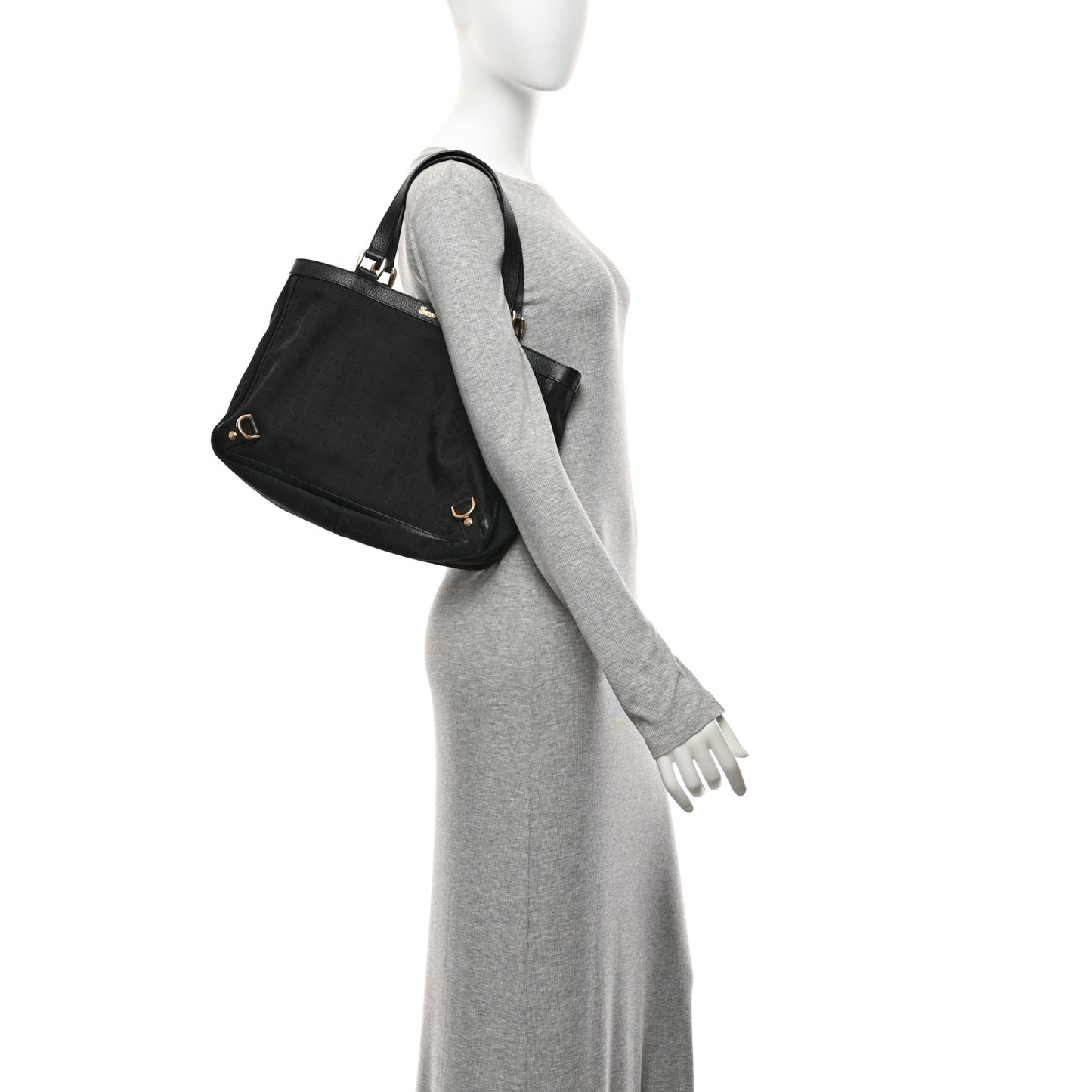 Monogram Medium Abbey  Tote Black