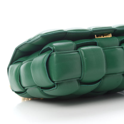 Bottega Veneta Lambskin Maxi Intreccio Padded Chain Cassette Crossbody Bag Racing Green 7 of 8
