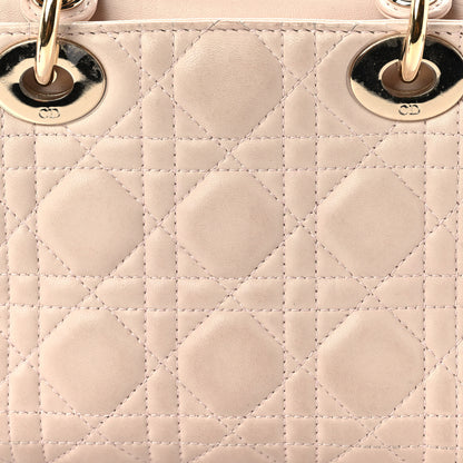 Christian Dior Lambskin Cannage Mini Lady Dior Rose Poudre 13 of 19