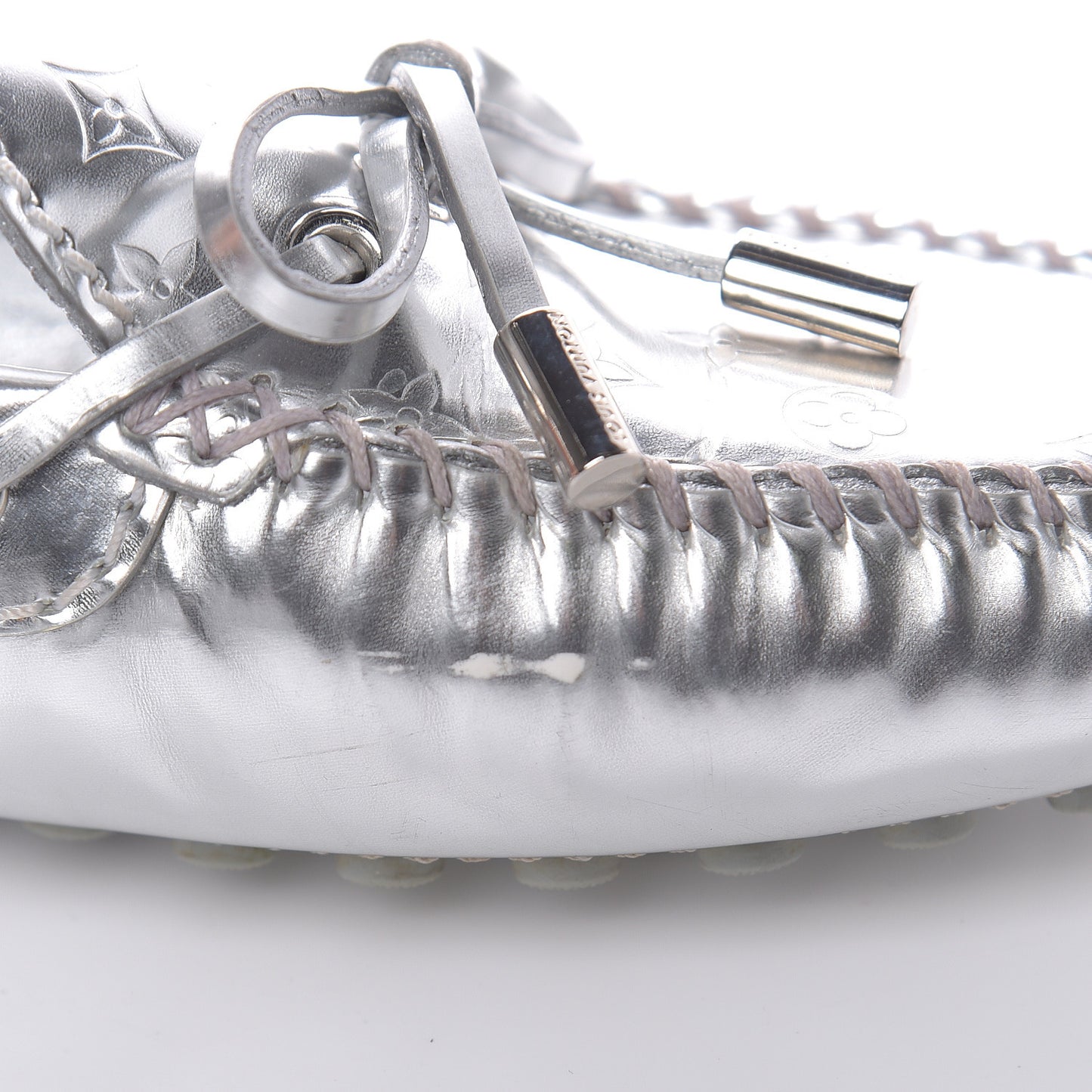 Calfskin Monogram Gloria Loafers 39 Silver