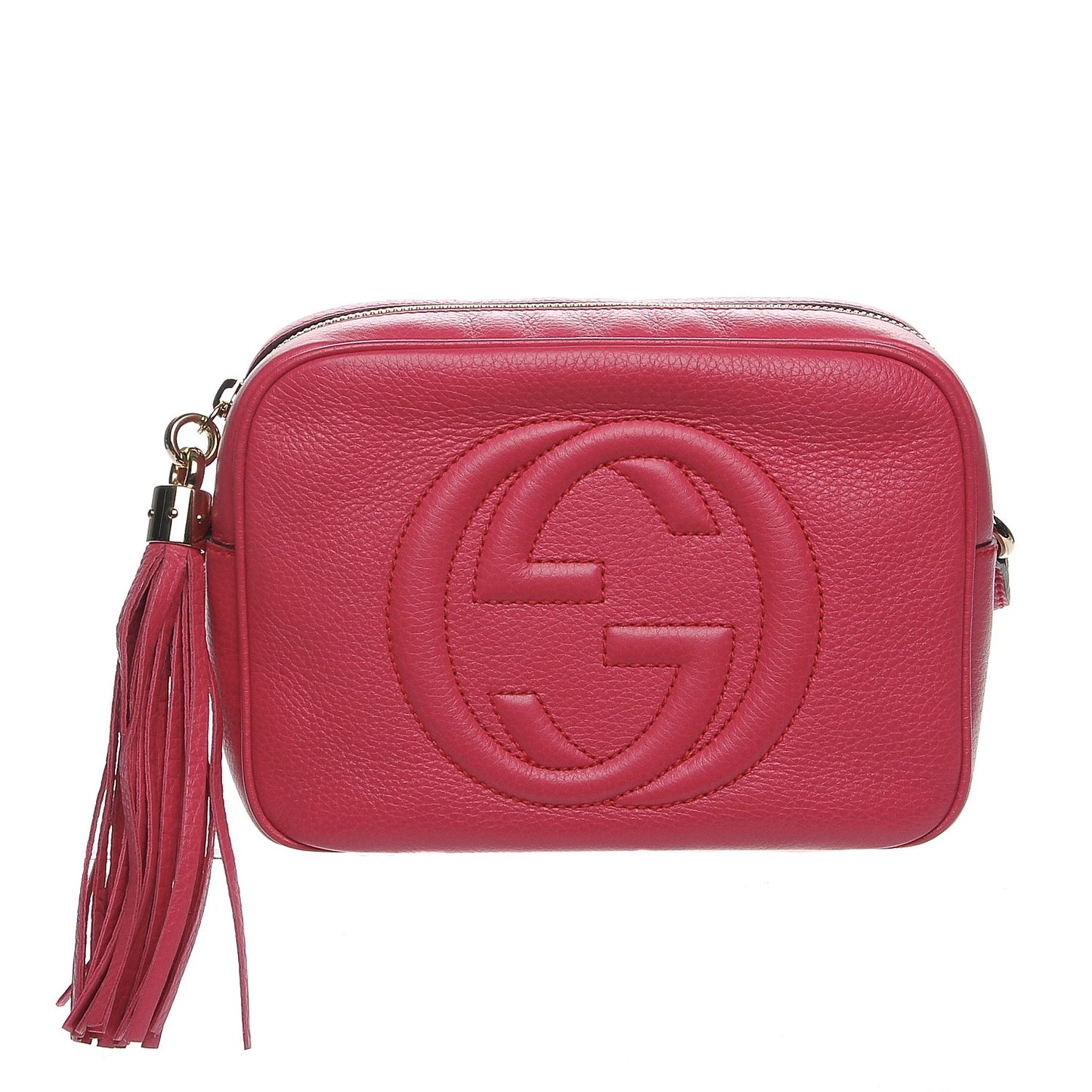 Pebbled Calfskin Small Soho Disco Bag Pink