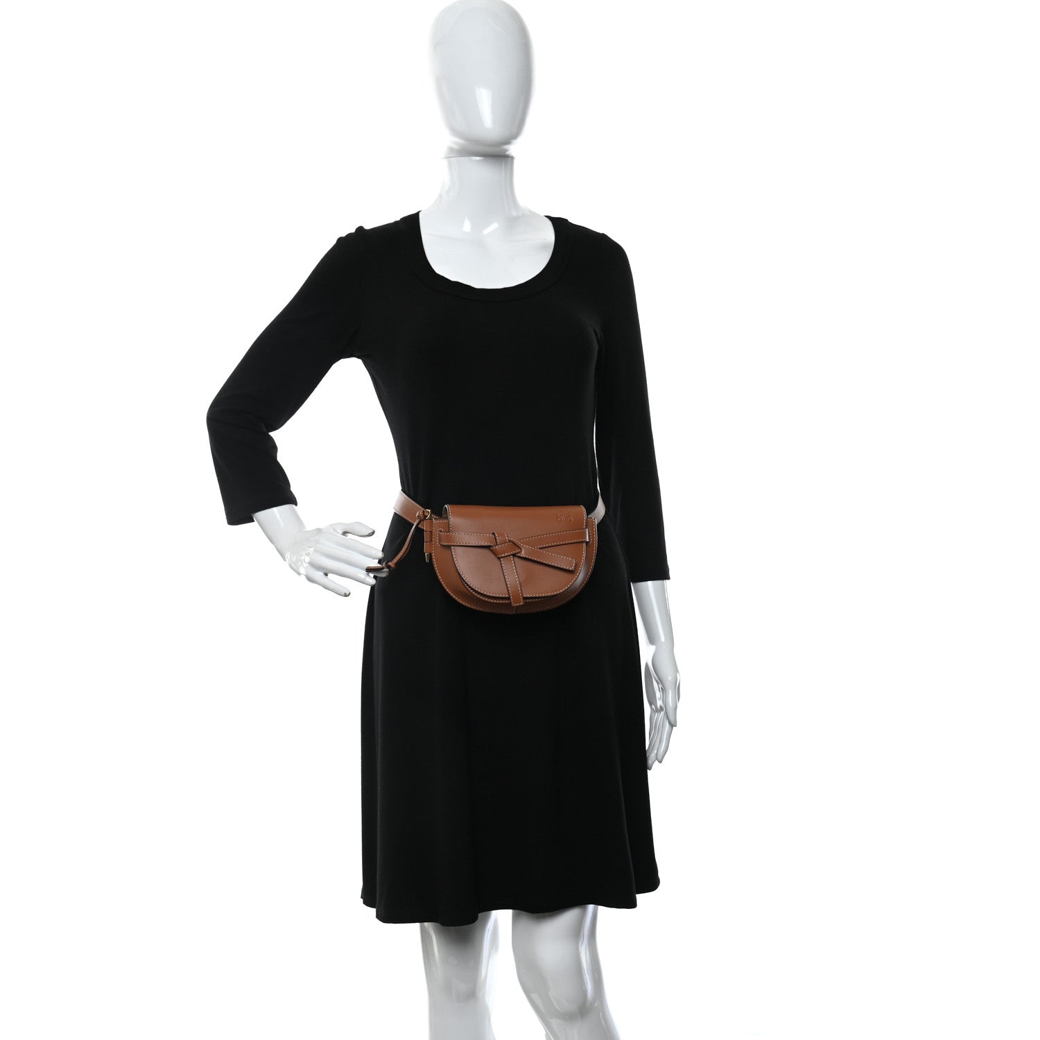 Loewe Calfskin Mini Gate Belt Bag Tan 2 of 9
