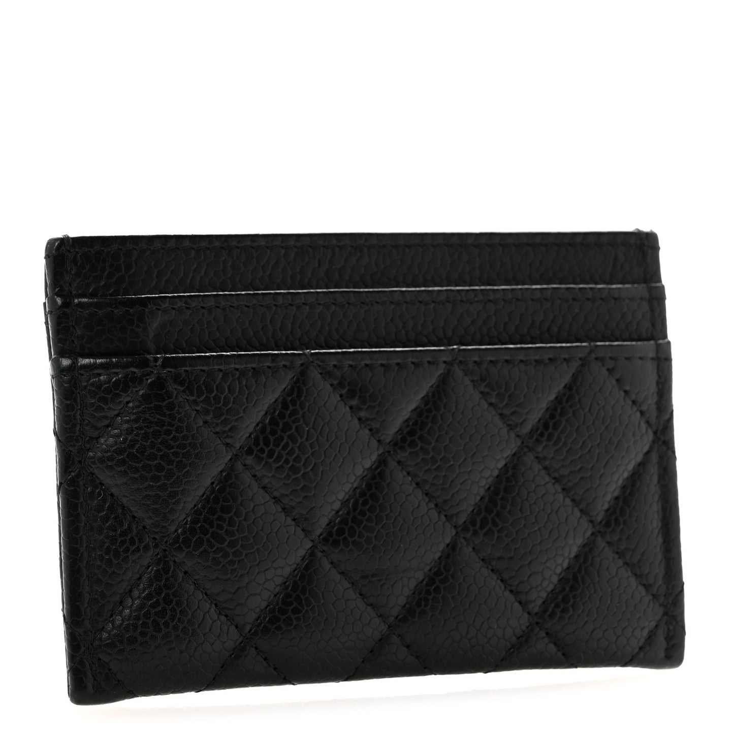 Caviar Quilted Boy Card Holder Black