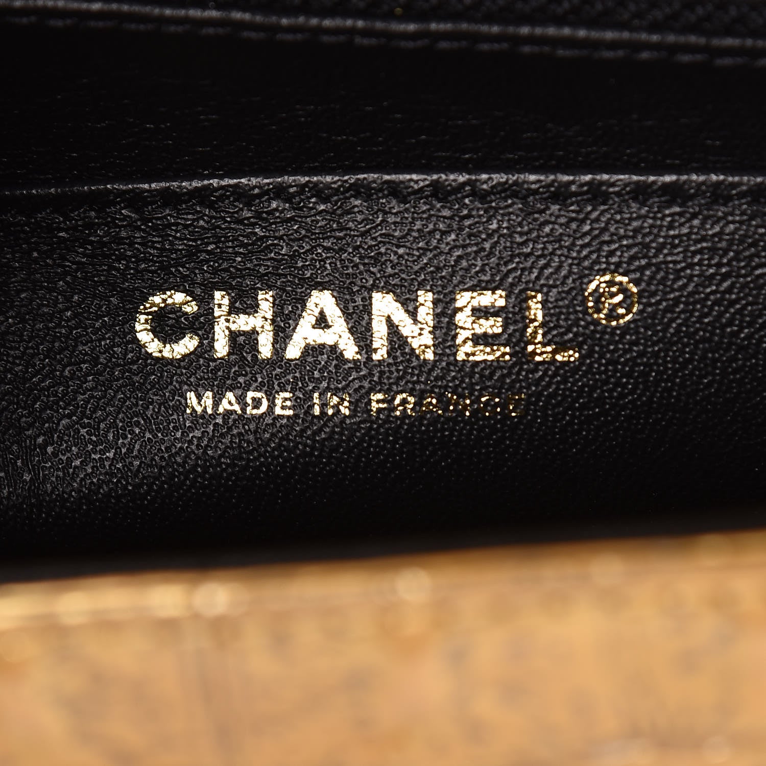 Chanel Metallic Calfskin Crocodile Embossed Cocodile Rectangular Mini Flap Gold 8 of 10