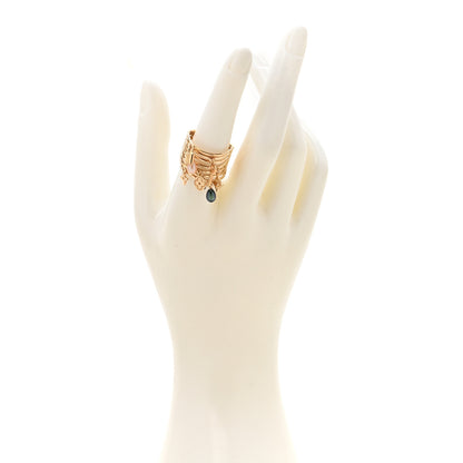 Louis Vuitton 18K Yellow Gold Cultured Pearl Monogram Charm Ring 58 8.25 2 of 4