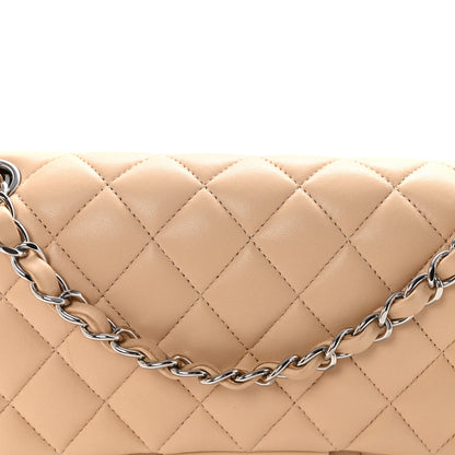 Chanel Lambskin Quilted Medium Double Flap Beige 8 of 10