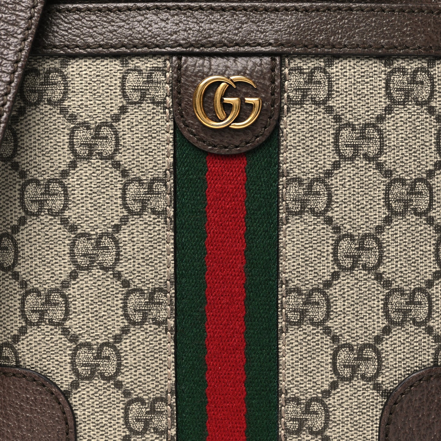 GG Supreme Monogram Ophidia Small Bucket Crossbody Bag Beige Ebony