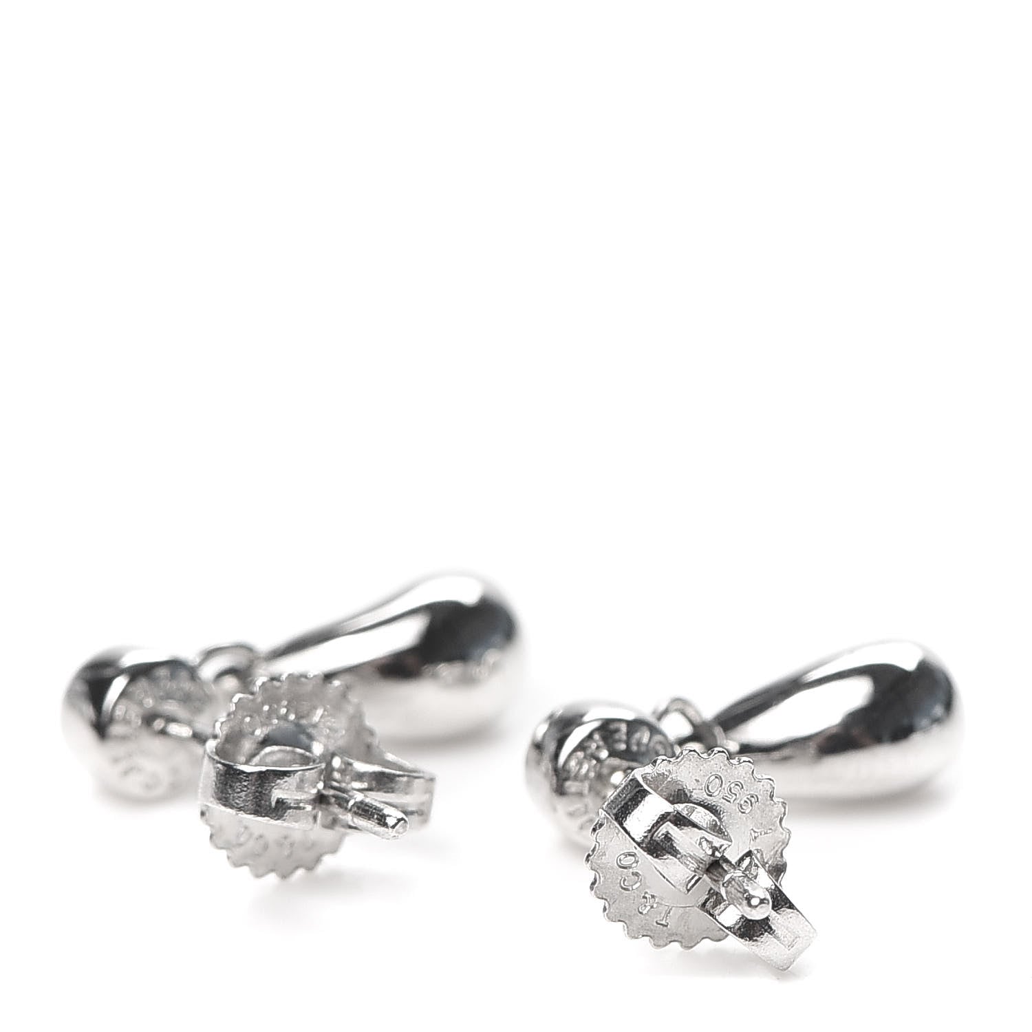 Tiffany Platinum Diamond Elsa Peretti Teardrop Earrings 3 of 5