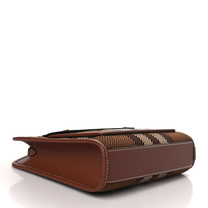 Burberry Smooth Calfskin Canvas Check Mini Pocket Bag Dark Birch Brown 3 of 7