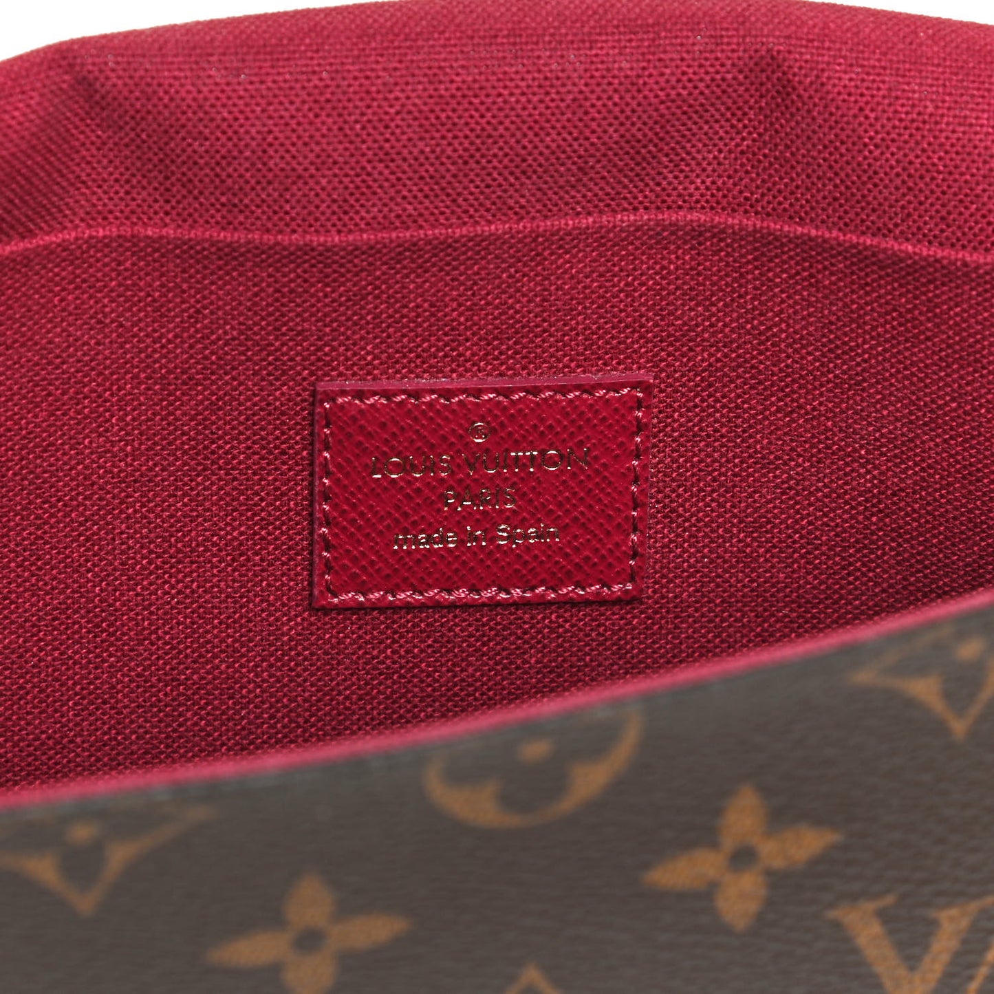 Monogram Pochette Felicie Chain Wallet Fuchsia