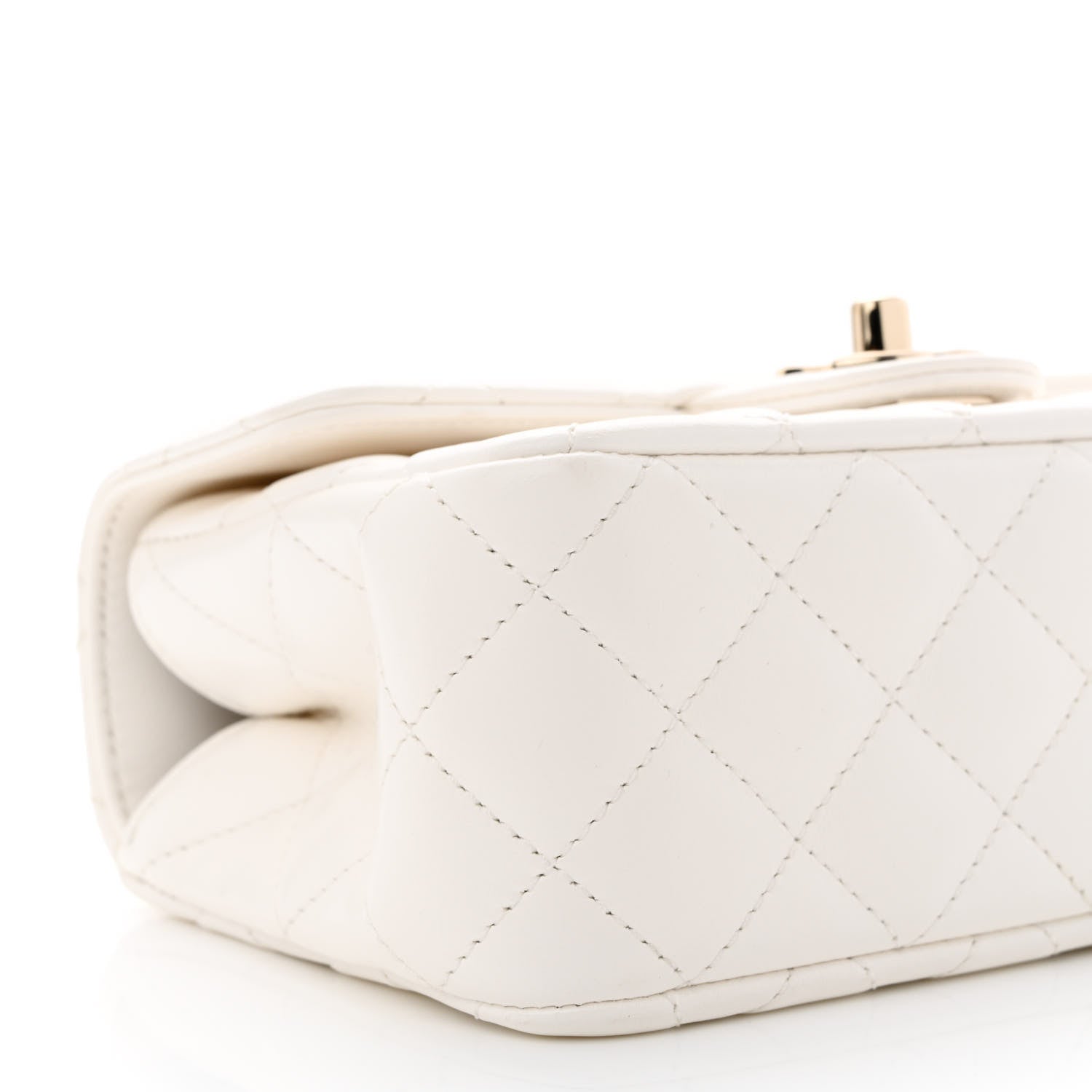 Chanel Lambskin Quilted Mini Crystal Top Handle Rectangular Flap White 9 of 12