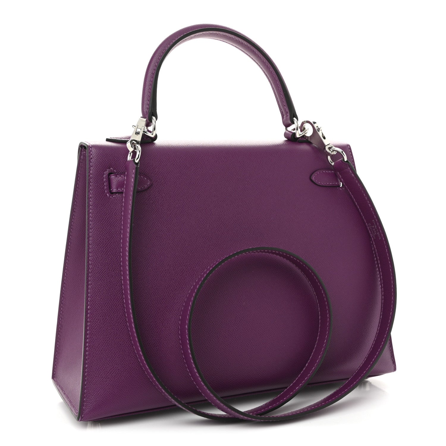 Hermes Madame Calfskin Kelly Sellier 25 Anemone 3 of 10