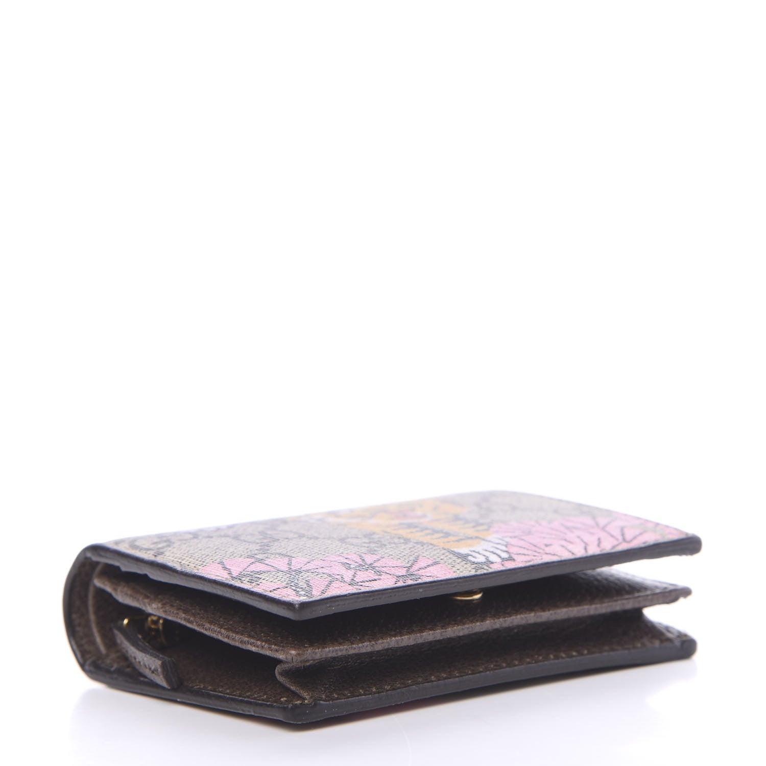 Gucci GG Supreme Monogram Bengal Card Case Beige Pink 3 of 9