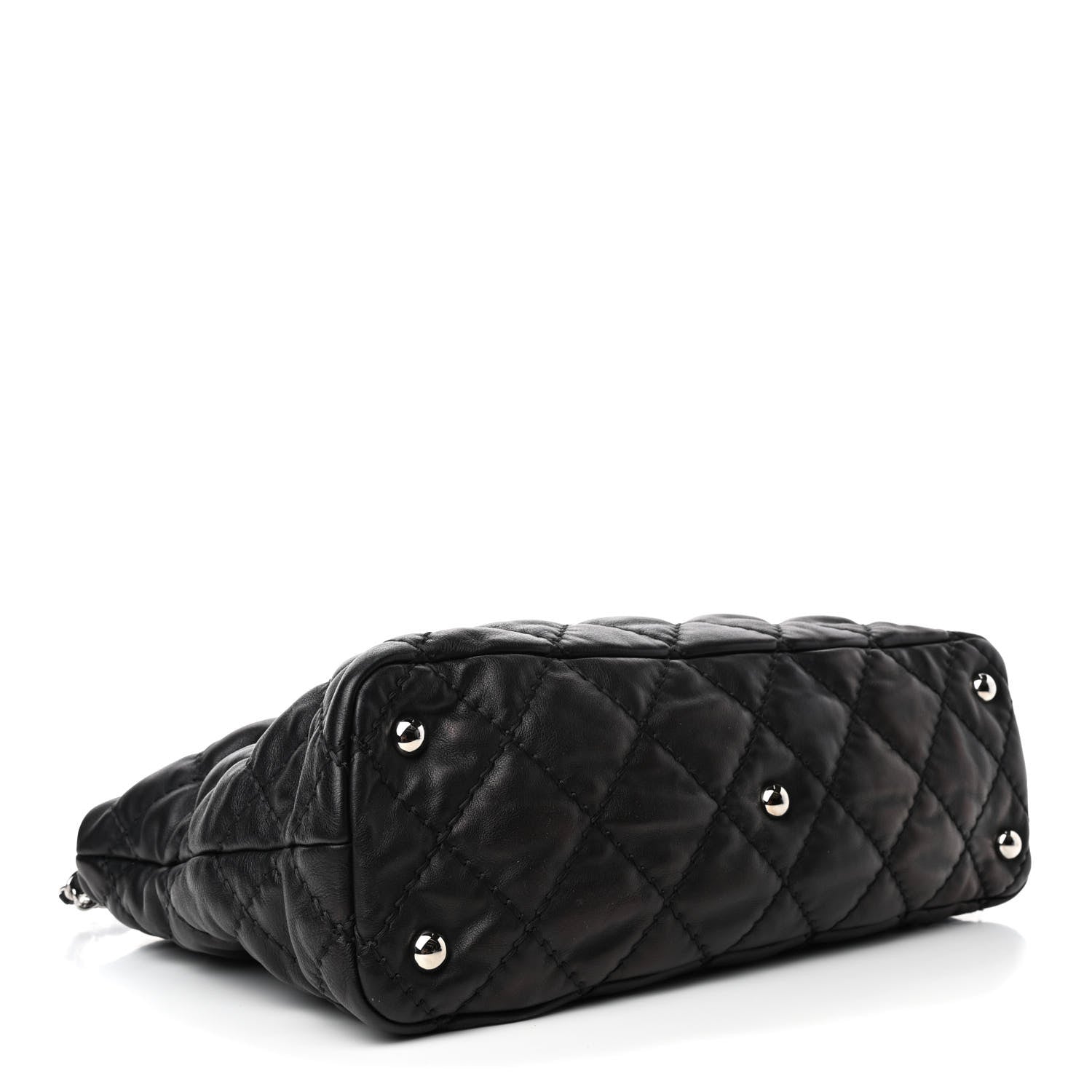 Chanel Metallic Calfskin Quilted French Riviera Hobo Black 3 of 4