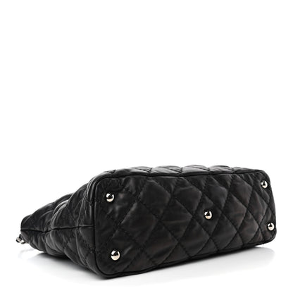 Chanel Metallic Calfskin Quilted French Riviera Hobo Black 3 of 4