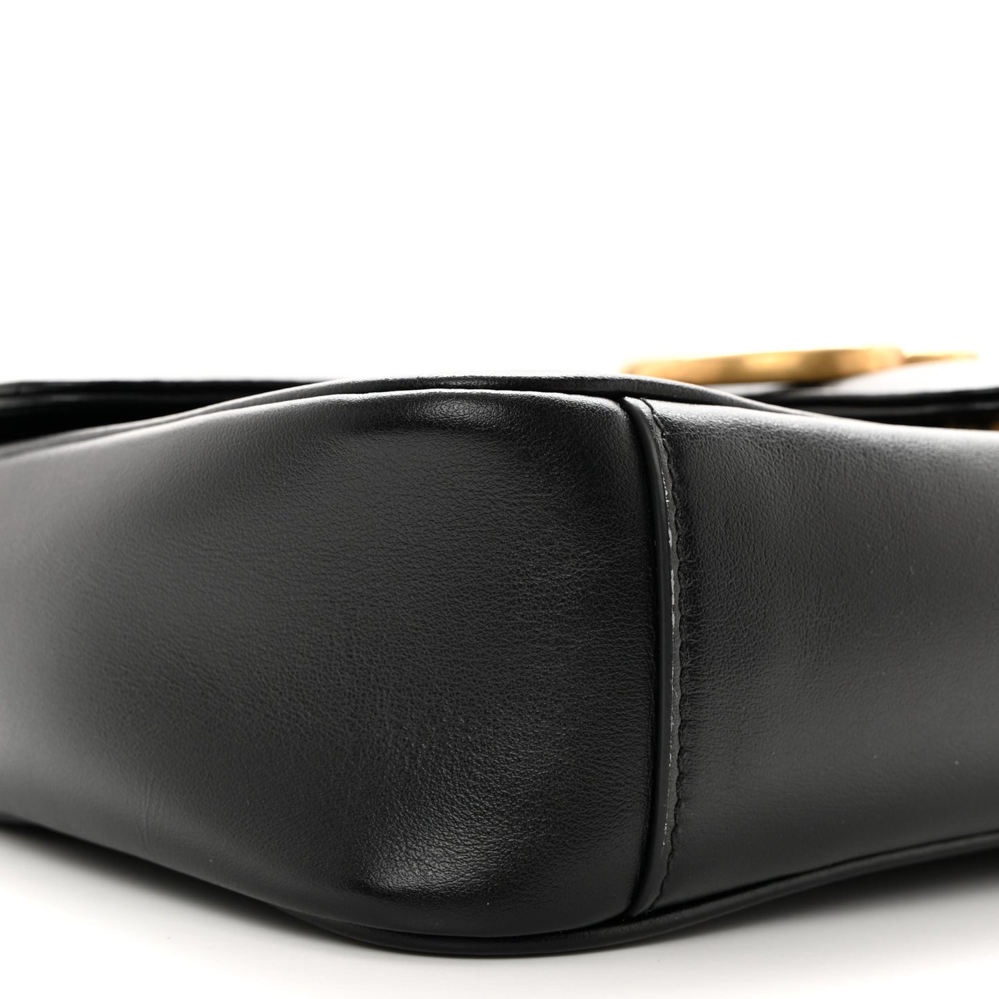 Calfskin Matelasse Small GG Marmont Shoulder Bag Black