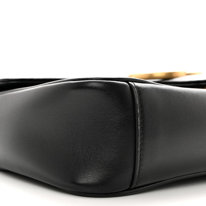 Gucci Calfskin Matelasse Small GG Marmont Shoulder Bag Black 9 of 10