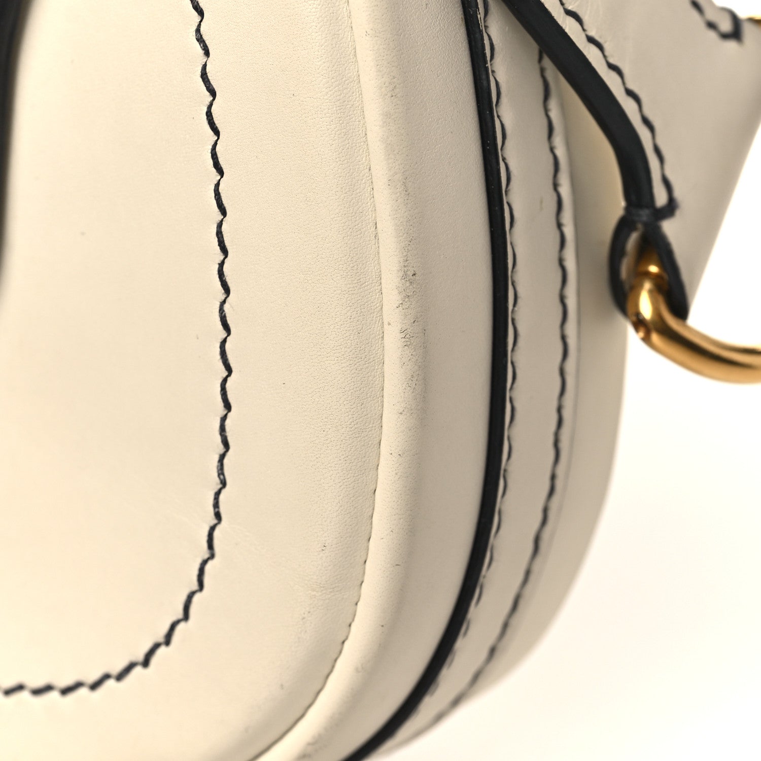 Christian Dior Calfskin D Fence Saddle Bag Latte 10 of 14