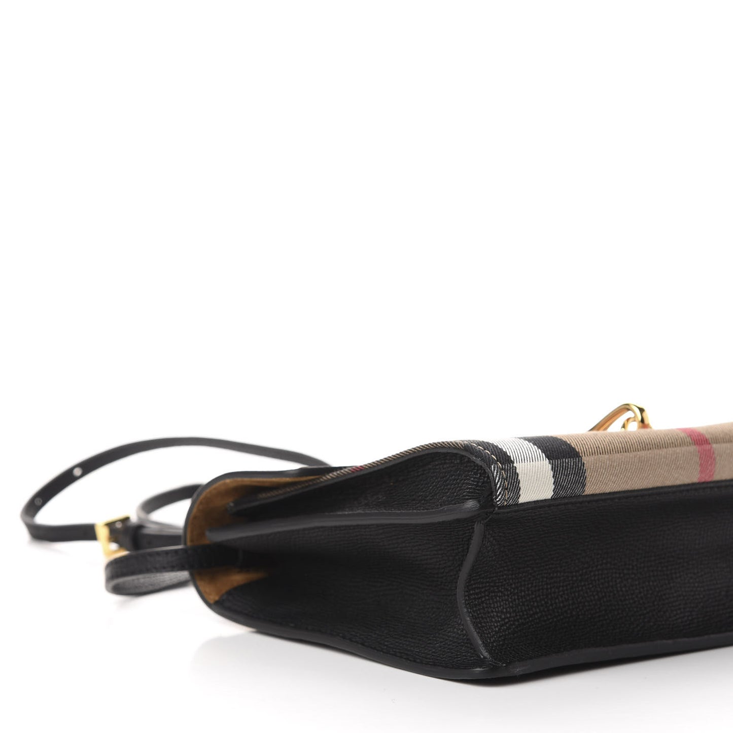 Derby Calfskin House Check Small Macken Crossbody Bag Black