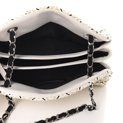 Chanel Patent Hand Embroidered Medium Just Mademoiselle White 5 of 12