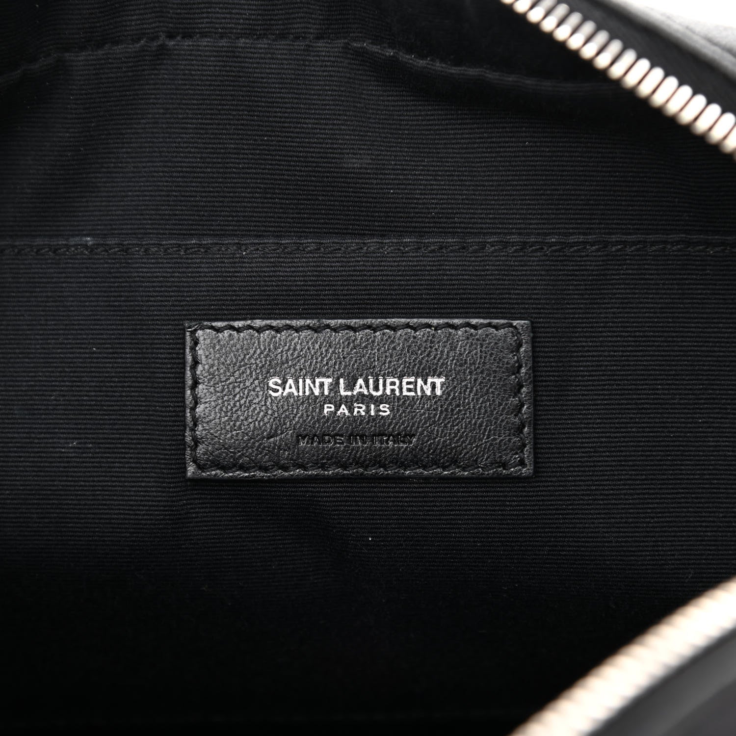 Saint Laurent Lambskin Monogram Embossed Small Lou Camera Bag Black 6 of 11