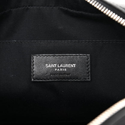 Saint Laurent Lambskin Monogram Embossed Small Lou Camera Bag Black 6 of 11