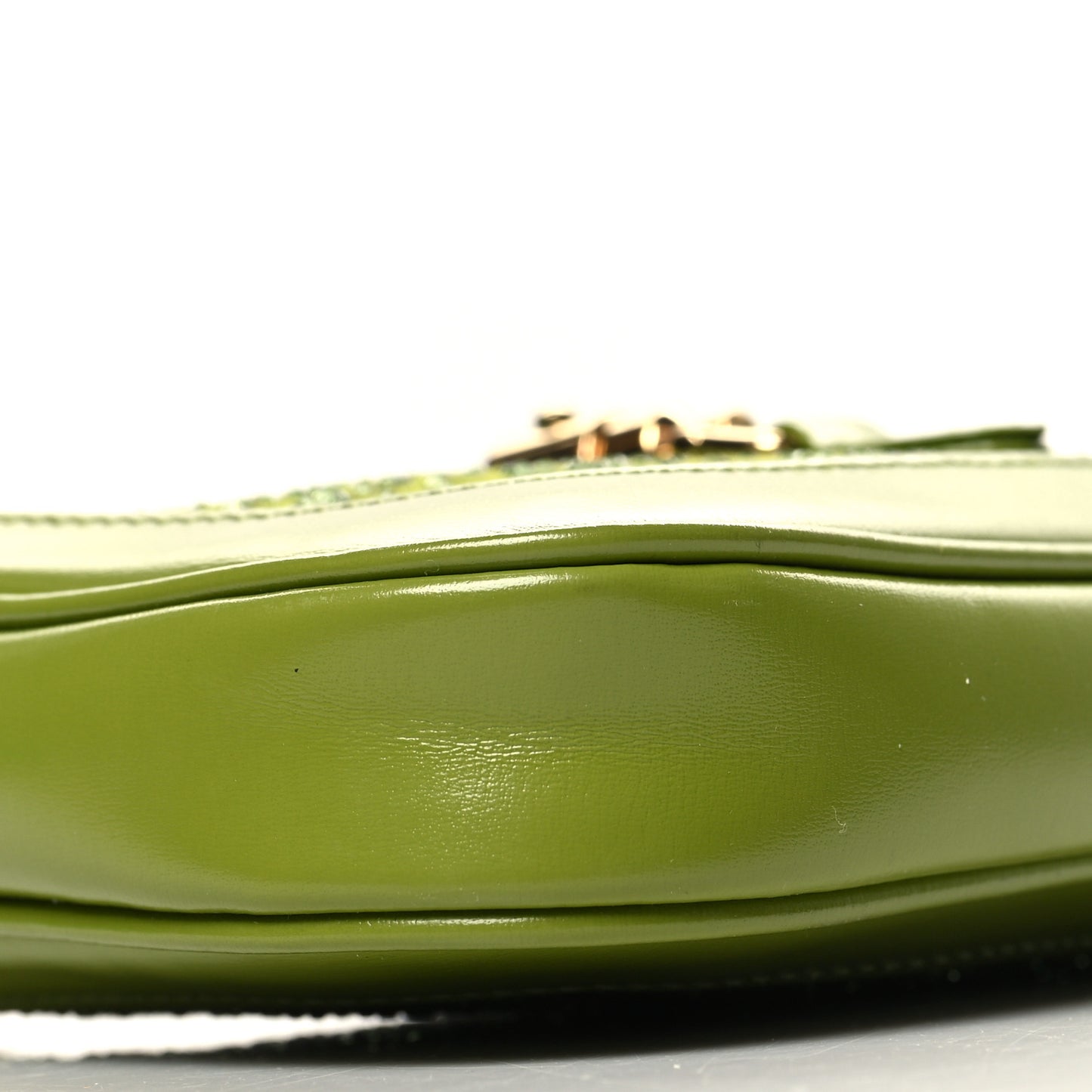 Canvas Calfskin Crystal GG Monogram Mini Jackie 1961 Green