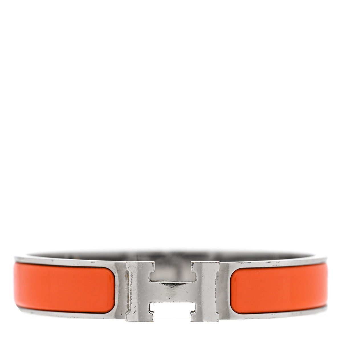 Enamel Narrow Clic Clac H Bracelet GM Orange