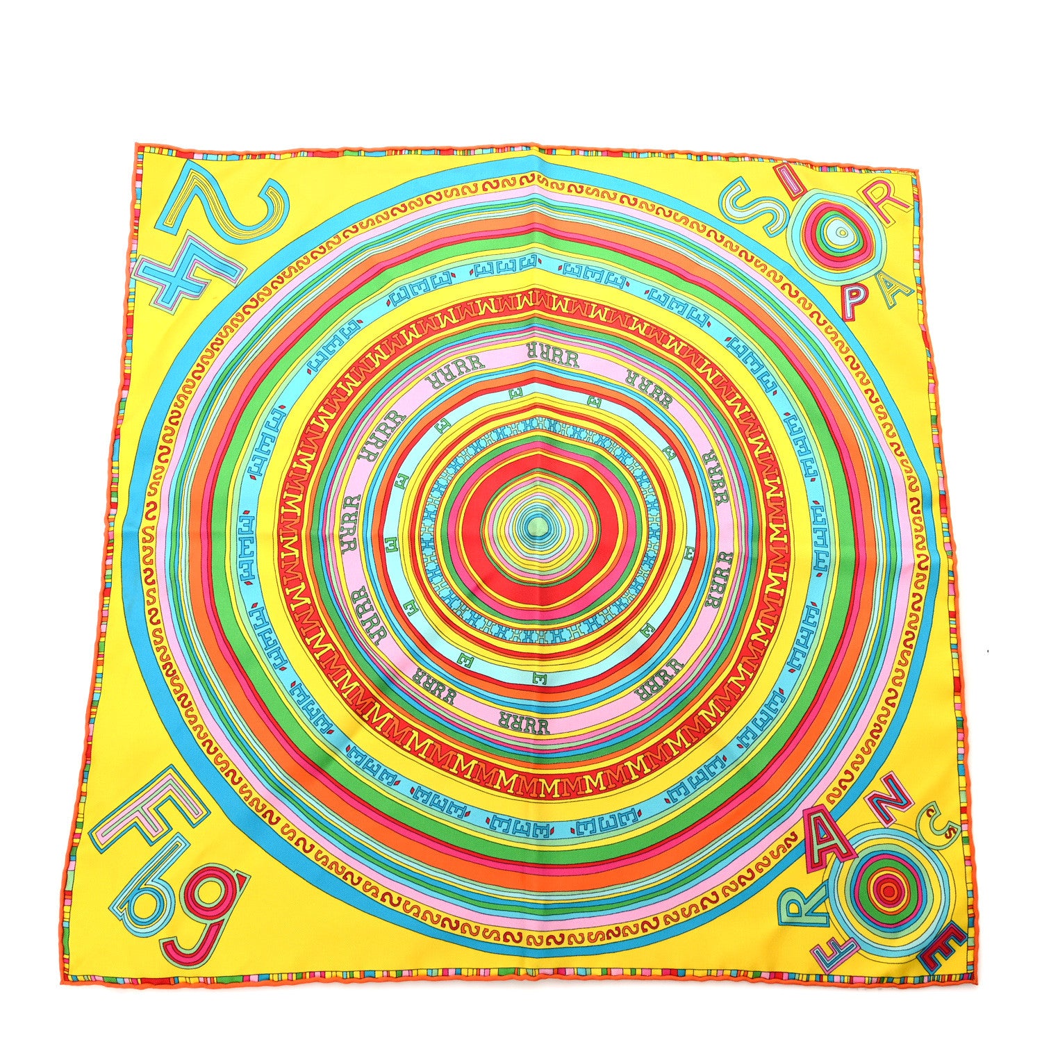 Hermes Silk Tohu Bohu Pocket Square 1 of 4