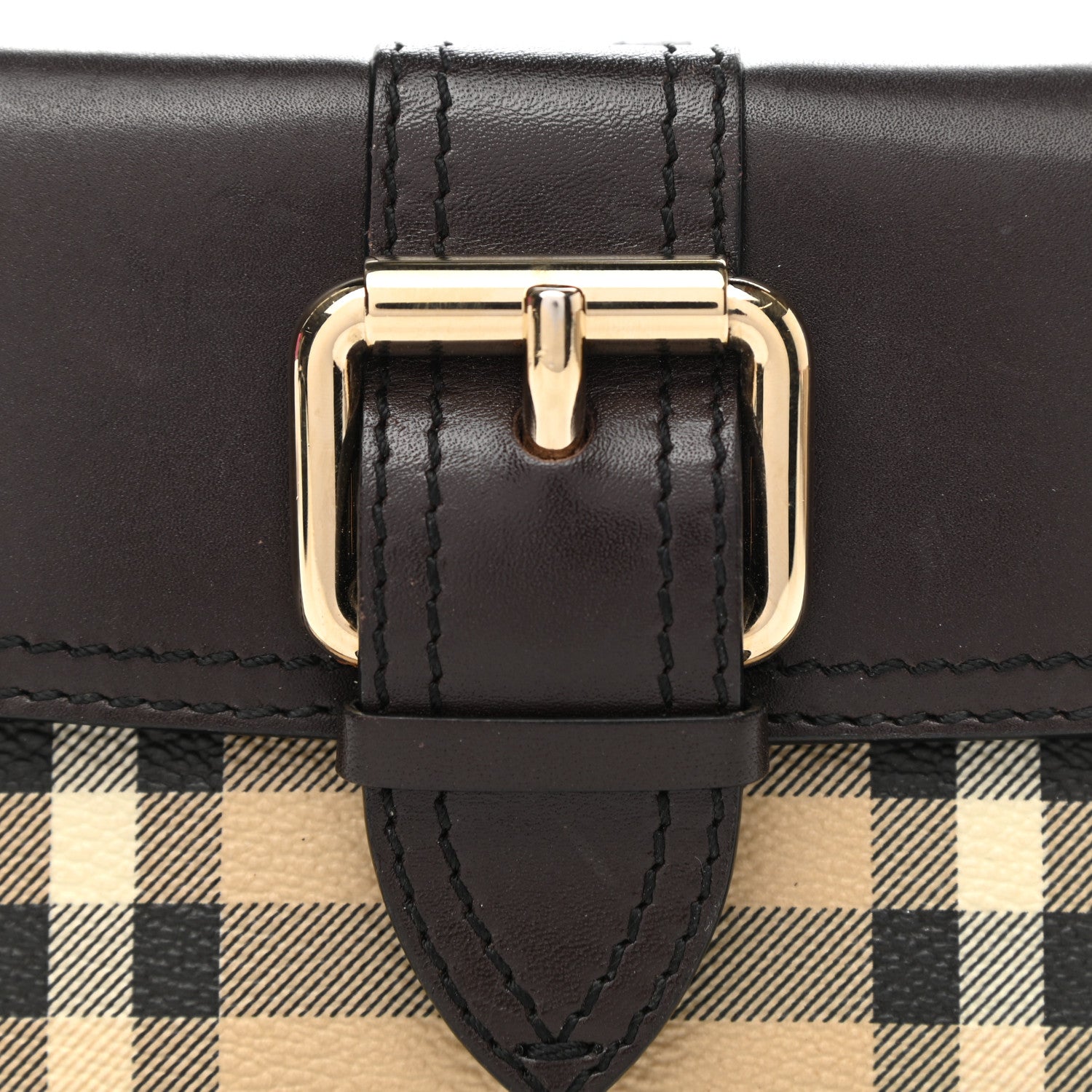 Burberry Calfskin House Check Compact Wallet Black 9 of 10