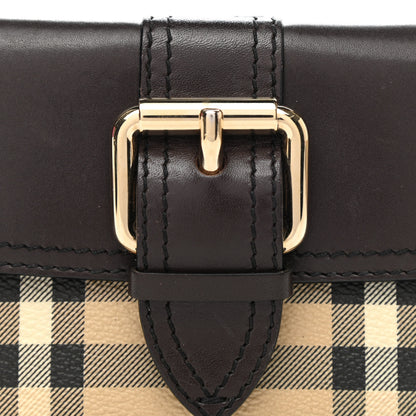 Burberry Calfskin House Check Compact Wallet Black 9 of 10