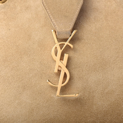 Saint Laurent Suede Monogram Cassandre Shopper Beige 12 of 12